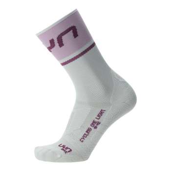 Cycling Socks UYN Woman Cycling One Light White/Lilac- 2023