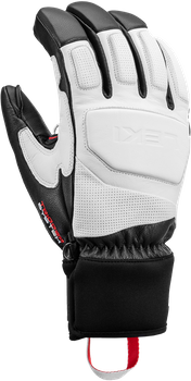 Gloves LEKI Griffin Prime 3D White/Grey - 2024/25