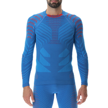 Thermal underwear UYN Man Resilyon Uw Shirt Lg Sl.turtle Neck Blue/Red - 2024/25