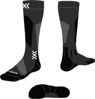 X-socks Ski Discover Merino OTC X Black/Grey - 2024/25