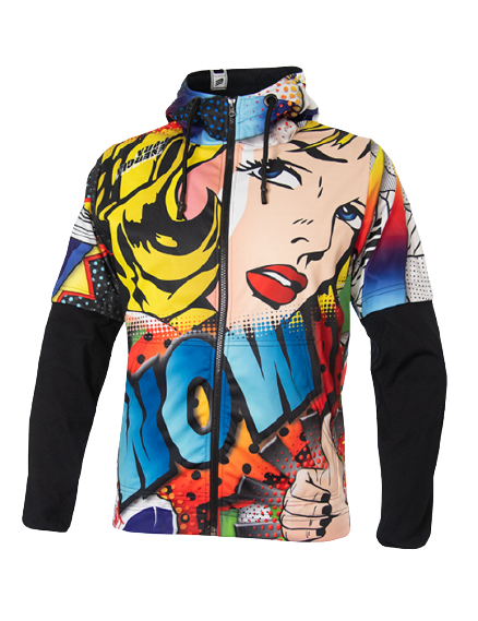 ENERGIAPURA SWEATSHIRT FULL ZIP WITH HOOD POP ART JUNIOR - 2021/22