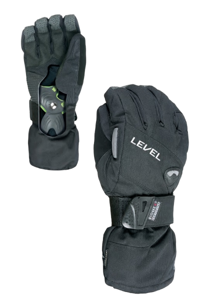 Gloves Level Half Pipe Gore-Tex Black - 2024/25