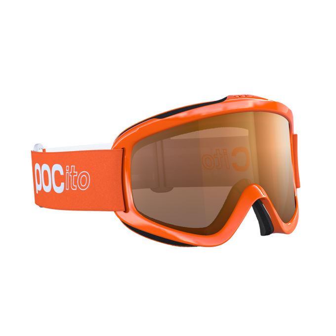 Goggles POC POCito Iris Fluorescent Orange/Partly Sunny Light Orange - 2024/25