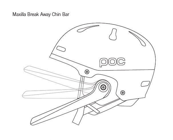 Guard POC Maxilla Break Away System Uranium Black - 2024/25