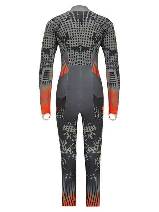 Racesuit Ziener RCE Racesuit Black Foggy Print Orange Pop - 2024/25