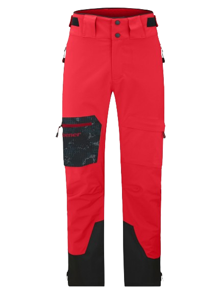 Ski pants Ziener Tewes Full-Zip Junior Teamwear Red Black Foggy - 2024/25