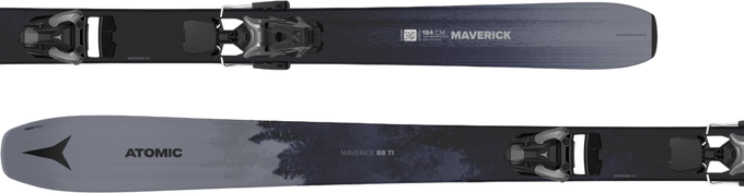 Skis Atomic Maverick 88 TI + Strive 14 GW Black/Gunmetal - 2024/25