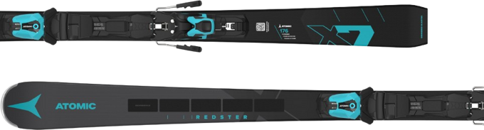 Skis Atomic Redster X7 Revoshock C + MI 12 GW Black/Teal - 2024/25