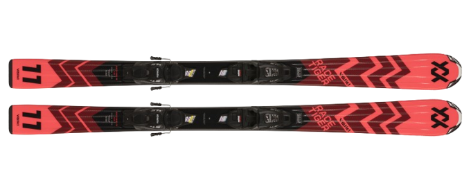 Skis Volkl Racetiger Junior Red (130 - 160) + 7.0 vMotion JR Black - Anthracite - 2024/25