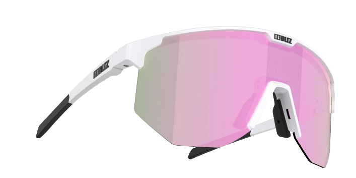 Sunglasses BLIZ Hero White Matt Frame/Brown with Pink Lenses