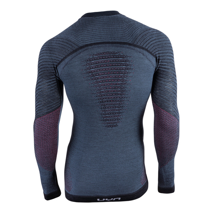 Thermal underwear UYN Man Fusyon UW Shirt LG SL Orion Blue/Bordeaux/Pearl Grey - 2022/23