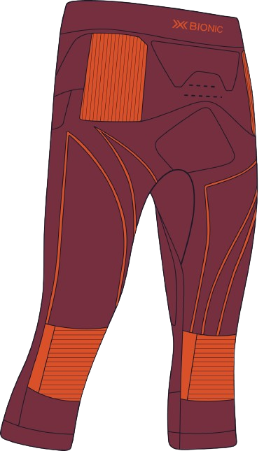 Thermal underwear X-bionic Energy Accumulator 4.0 Pants 3/4 Men Dune Red/Orange - 2024/25