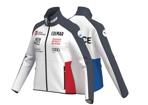 Women's softshell Colmar Replica Softshell Jacket White/Black/Blue/Red - 2024/25