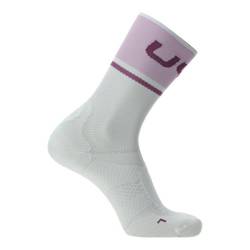 Cycling Socks UYN Woman Cycling One Light White/Lilac- 2023