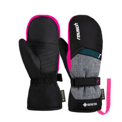 Gloves Reusch Flash GORE-TEX Junior Mitten Black/Black Melange/Pink Glo- 2023/24