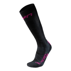 Ski socks UYN Women Ski Touring One Bio Socks Black/Pink Yarrow - 2024/25