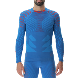 Thermal underwear UYN Man Resilyon Uw Shirt Lg Sl.turtle Neck Blue/Red - 2024/25