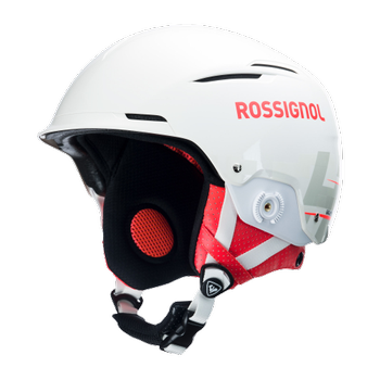 Helm Rossignol Hero Slalom Impacts White + Chinguard - 2024/25