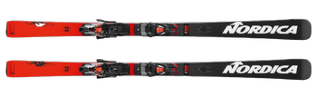 Ski Nordica Dobermann GSJ Plate + Marker Race 8 Black Flo Red - 2023/24