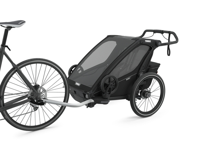 Fahrradanhänger Thule Chariot Sport 2-seat Multisport Bike Trailer Midnight Black - 2024