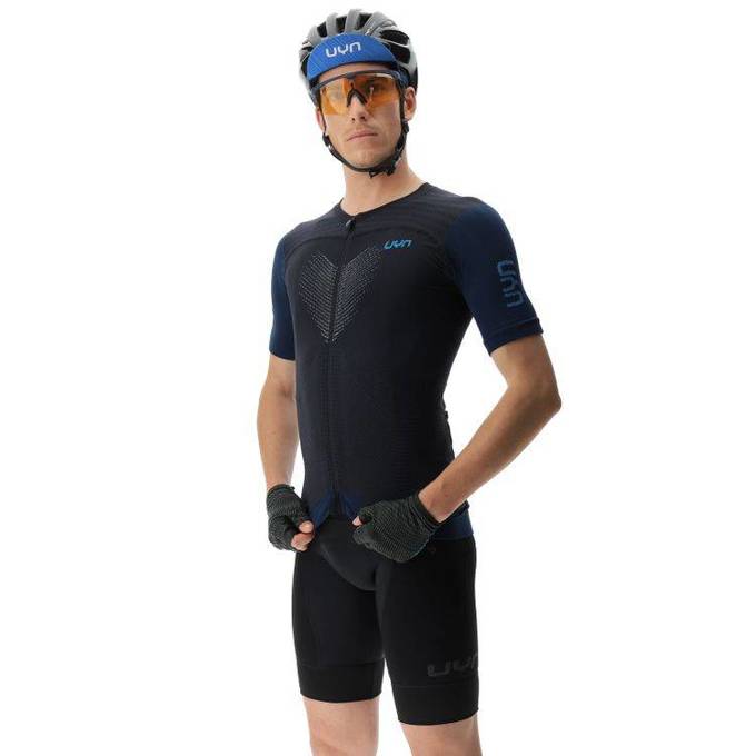 Fahrradtrikot UYN Man Biking Garda Black/Peacot - 2023