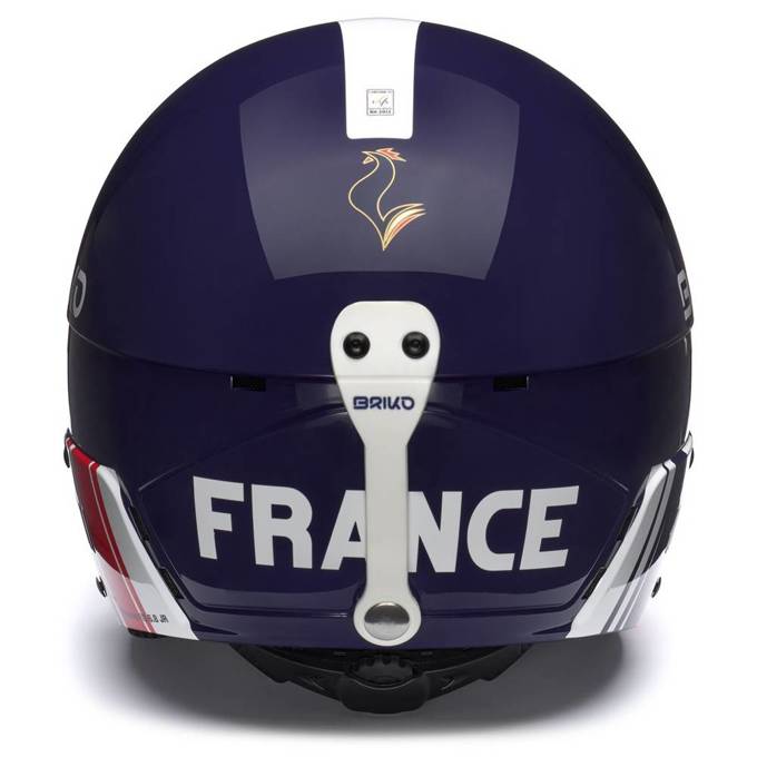 Helm BRIKO Vulcano FIS 6.8 JR France Shiny Tangaroa Blue/White - 2022/23