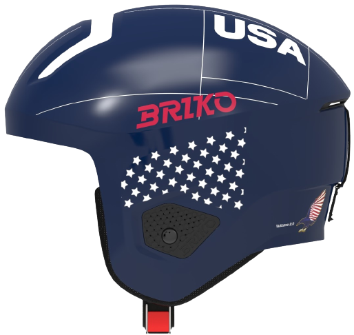 Helm Briko Vulcano 2.0 USA Shiny/Blue White - 2023/24