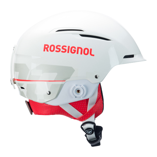 Helm Rossignol Hero Slalom Impacts White + Chinguard - 2024/25