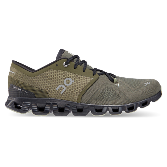 Man Schuhe On Running Cloud X 3 Olive/Reseda