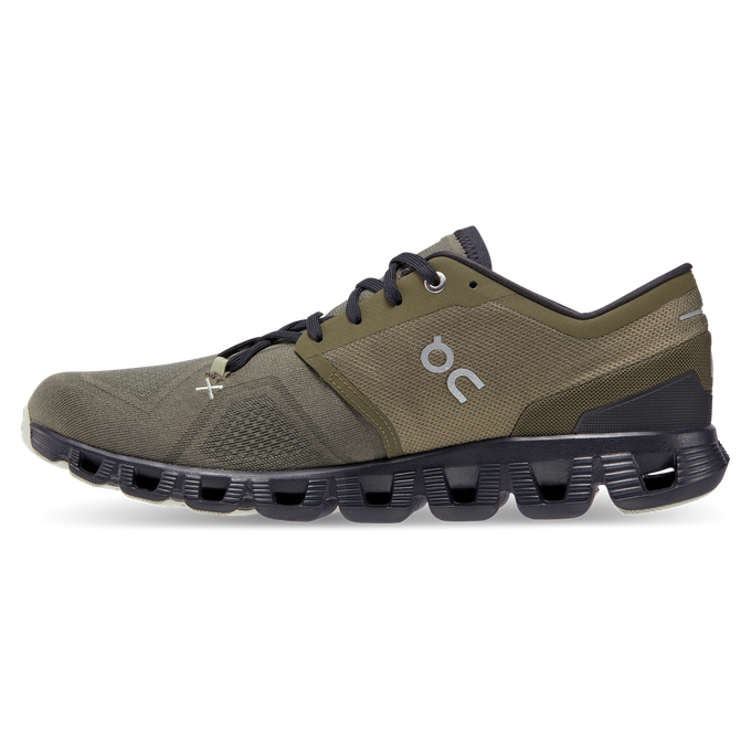 Man Schuhe On Running Cloud X 3 Olive/Reseda