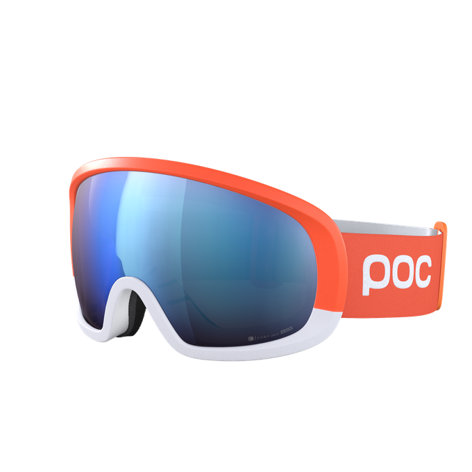 Skibrille POC Fovea Race Zink Orange/Hydrogen White/Partly Sunny Blue - 2023/24