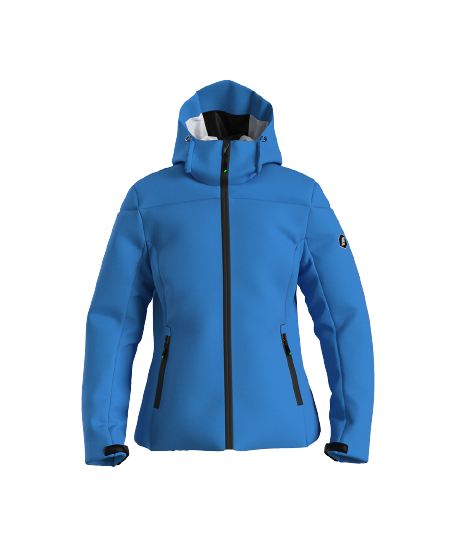 Skijacke ENERGIAPURA Jacket With Hood Flond Lady Unicolor Turquoise - 2023/24