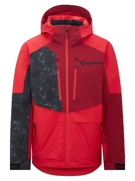 Skijacke Ziener Trivor Man Padded Red Black Foggy Print - 2024/25