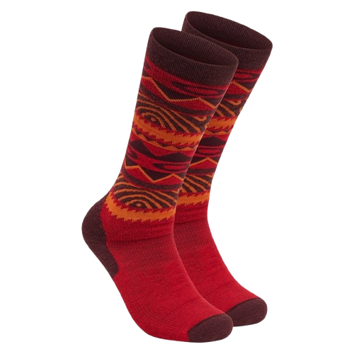 Skisocken Oakley Wandrelust Perf Socks 2.0  Grenache Norway Pattern