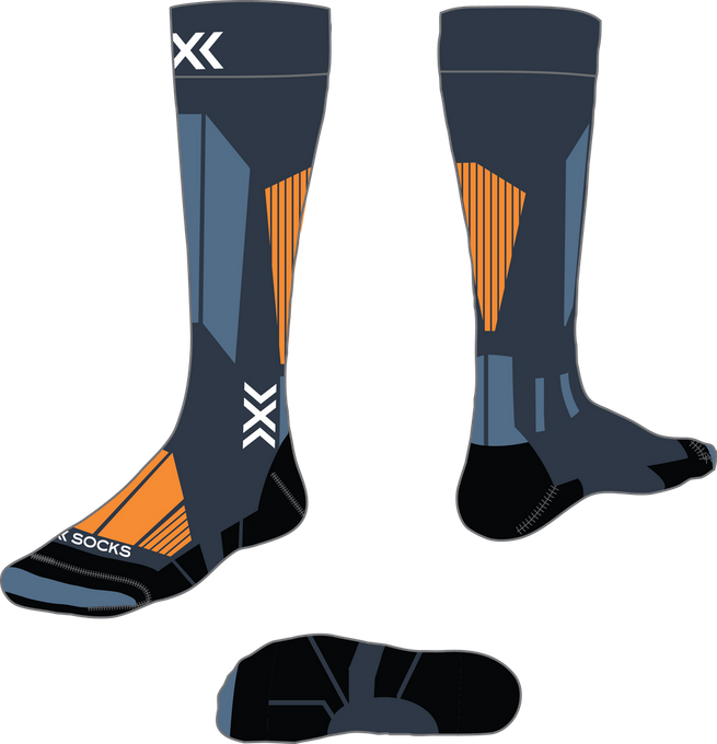 Skisocken X-Socks Ski Touring Perform OTC Marine/Orange - 2024/25