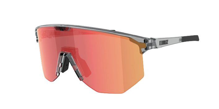 Sonnenbrille BLIZ Hero Transparent Dark Grey Frame/Brown with Red Multi Lenses