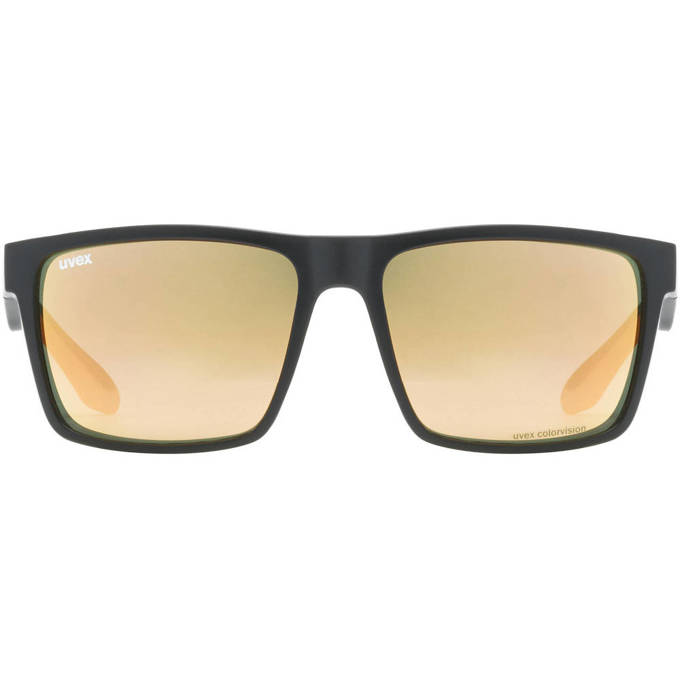 Sonnenbrille Uvex Lgl 50 CV Black Mat/Mirror Champagner - 2023