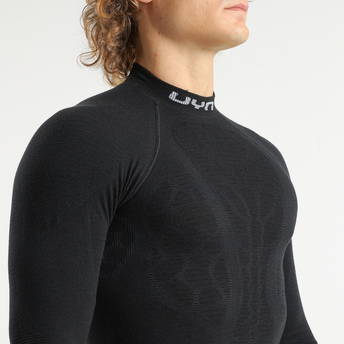 Thermounterwäsche UYN Man Elevatyon Biomorph UW Shirt Long SL Turtle New Neck Black - 2024/25