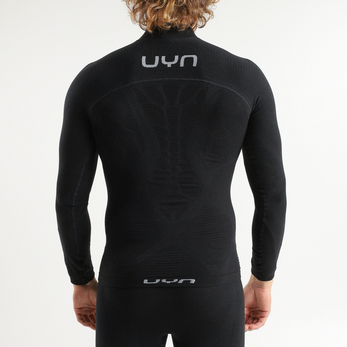 Thermounterwäsche UYN Man Elevatyon Biomorph UW Shirt Long SL Turtle New Neck Black - 2024/25