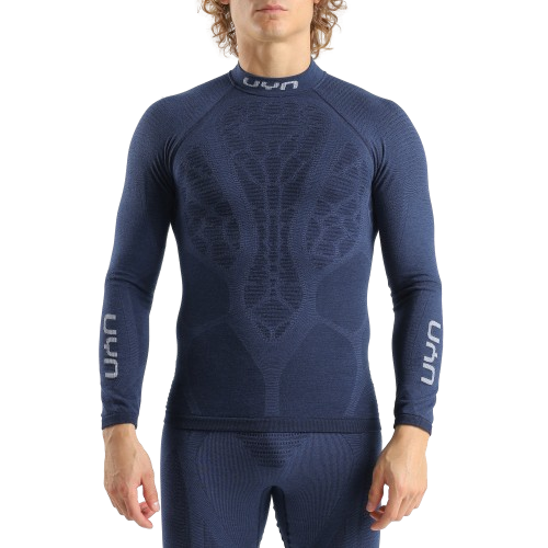 Thermounterwäsche UYN Man Elevatyon Biomorph UW Shirt Long SL Turtle New Neck Indaco - 2024/25