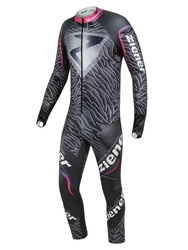 Rennanzug ZIENER Racesuit Padded Junior Zebra Print (mit Polstern) - 2022/23