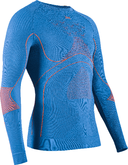 Thermounterwäsche X-bionic Energy Accumulator 4.0 Shirt LG SL Men Galactic Blue/Vibrant Orange - 2023/24