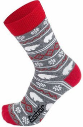 Socks EISBAR Easylife Jacquard Grey Mel/Red