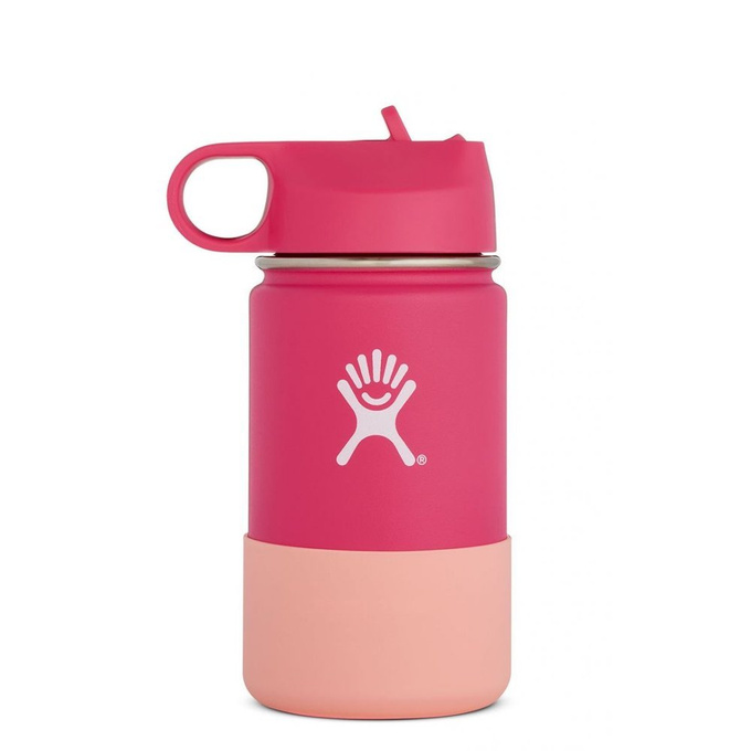 HYDRO FLASK 12 OZ KIDS WILD STAW LID & BOOT HIBISCUS