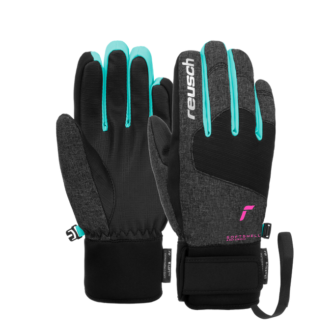 Rękawice Reusch Simon R-TEX XT Junior Black Melange/Bachelor Button/Knockout Pink - 2024/25