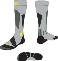 Skarpety X-socks Ski Discover OTC Rhino Grey/Canary - 2024/25