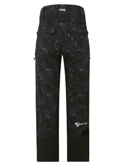 Skihose Ziener RCE Coach Unisex Pants Black Foggy Print - 2024/25