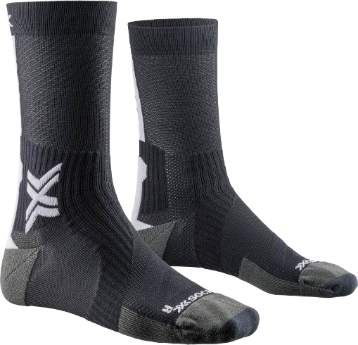 Skarpety rowerowe X-SOCKS Bike Perform Crew Opal Black/Arctic White - 2024