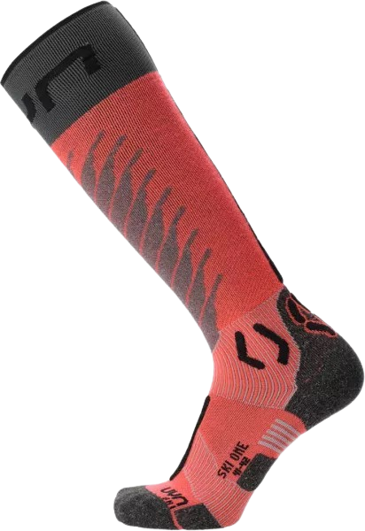 Ski socks UYN Woman Ski One Merino Pink/Black - 2024/25