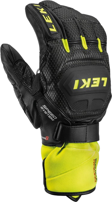 Gloves LEKI Worldcup Race Flex S Speed System Black/Lime - 2022/23